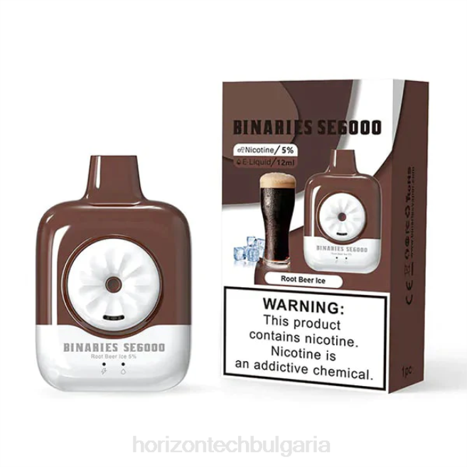 HorizonTech Binaries Cabin за еднократна употреба 12мл корен бира лед P4F8156 Horizontech Disposable Vape