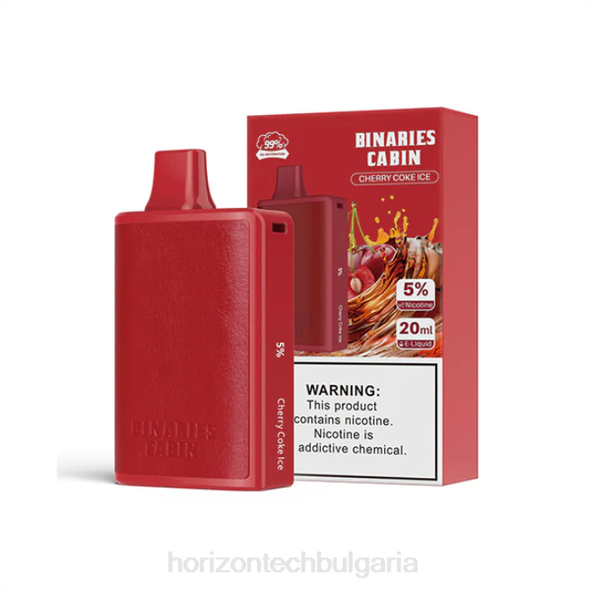 HorizonTech Binaries Cabin за еднократна употреба 20мл черешова кола лед P4F854 Horizon Tech Vape Tank