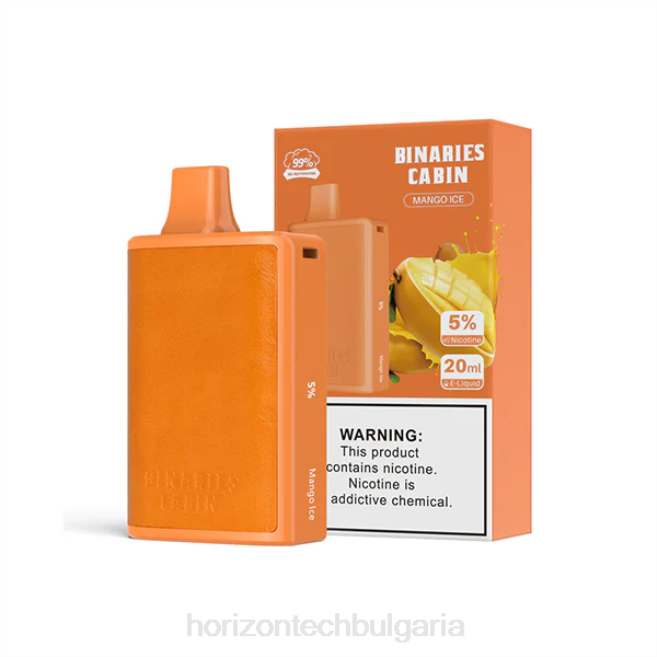 HorizonTech Binaries Cabin за еднократна употреба 20мл лед от манго P4F861 Horizontech Bulgaria