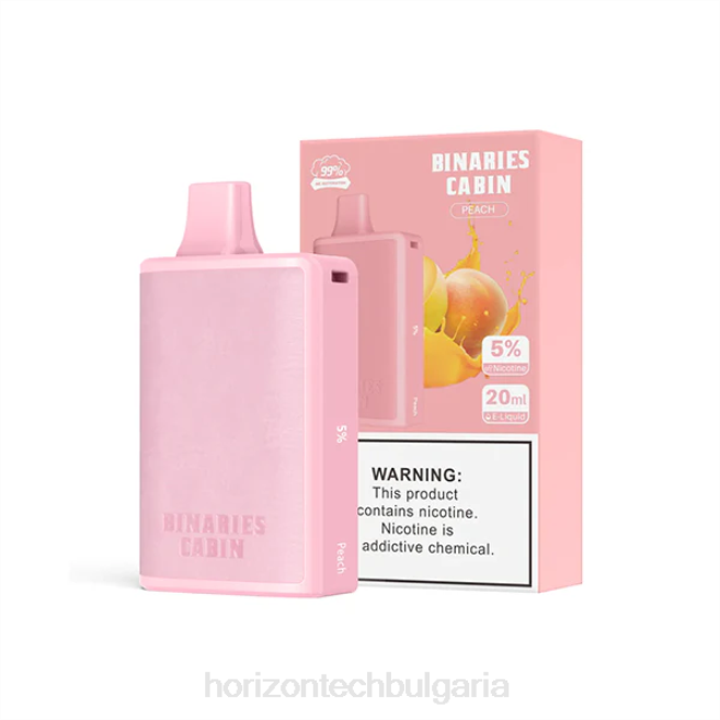HorizonTech Binaries Cabin за еднократна употреба 20мл праскова P4F864 Horizon Tech Vape Tank