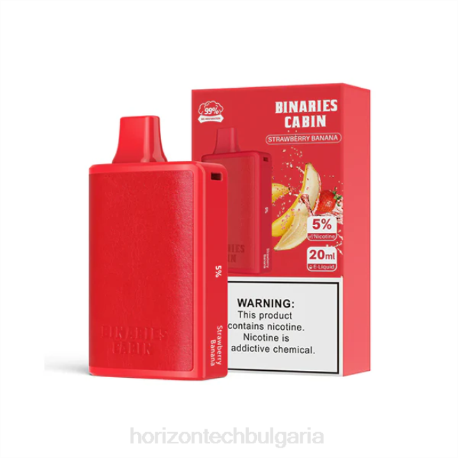 HorizonTech Binaries Cabin за еднократна употреба 20мл ягодов банан P4F869 Horizon Tech Vape Coils