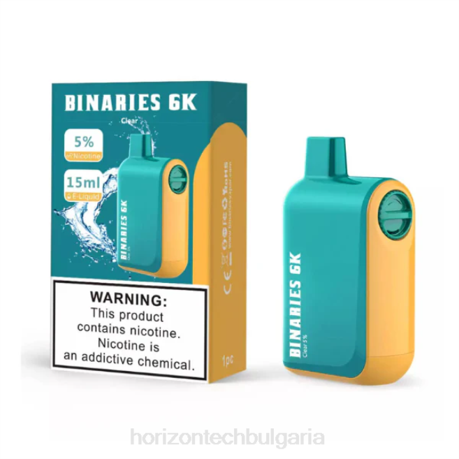 HorizonTech Binaries Cabin за еднократна употреба 15мл ясно P4F847 Horizon Tech Vape